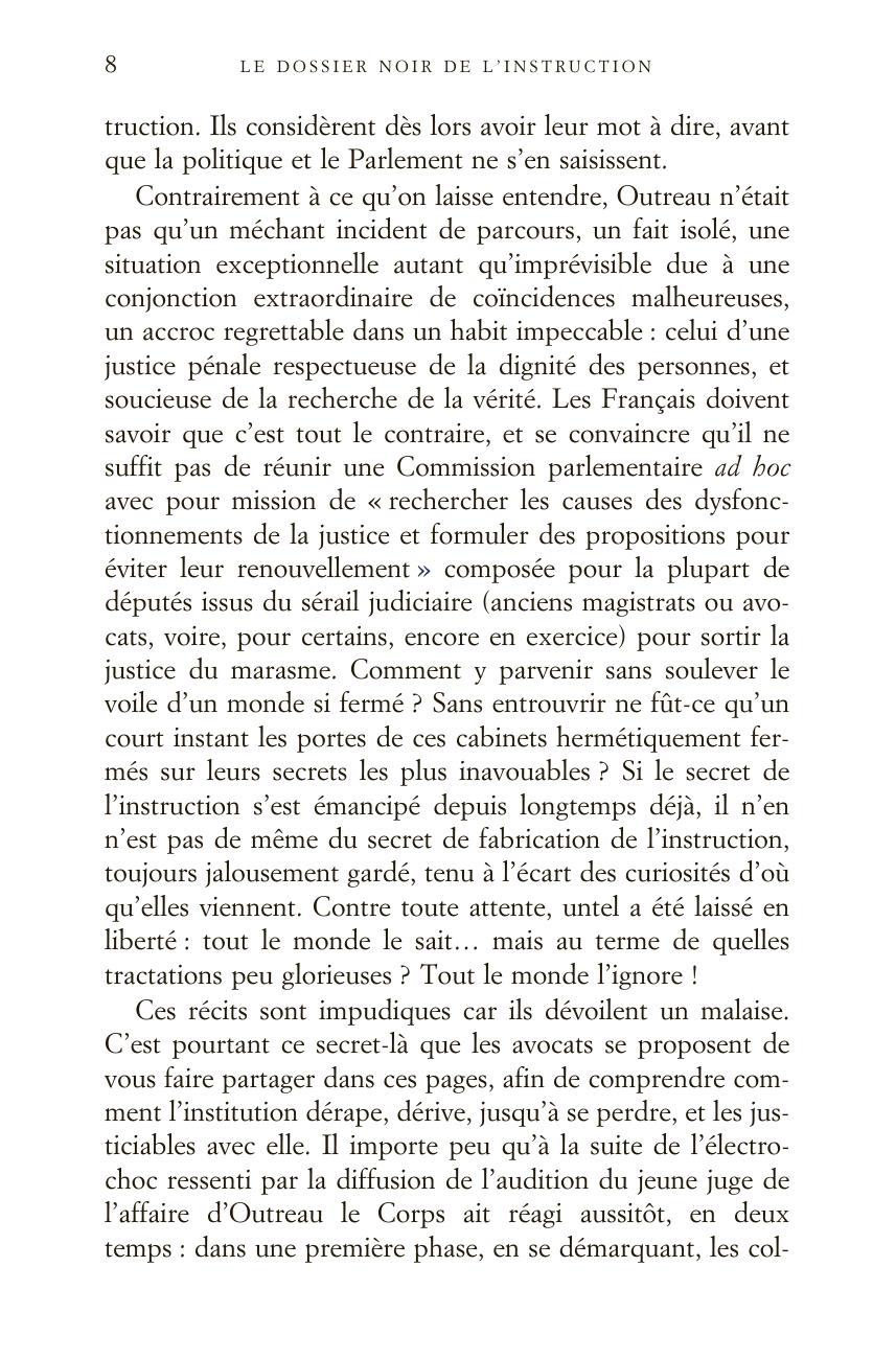 Dossier noir de l'instruction | Éditions Odile Jacob